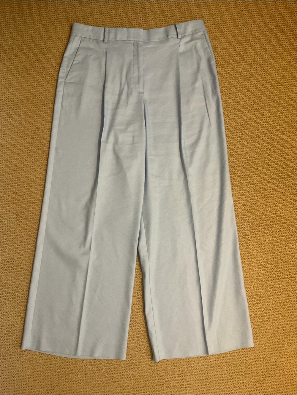 Ann Taylor Light Blue Linen Wide Leg Trousers 14P